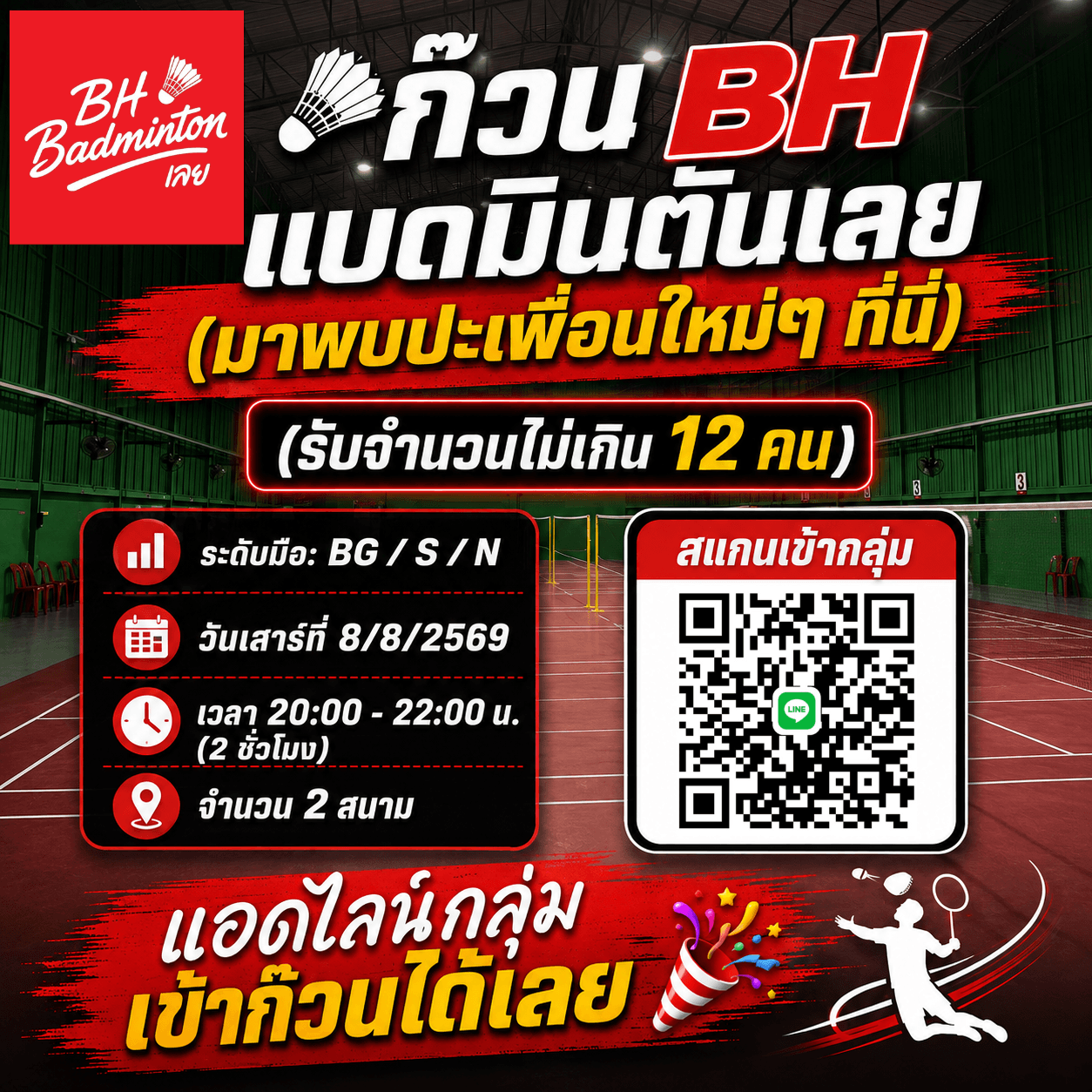 รูปภาพปกก๊วน BH Badmintonเลย